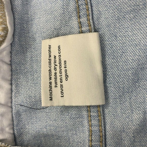 Sneak Peek Light Blue Denim Sleeveless Distressed - Picture 8 of 8